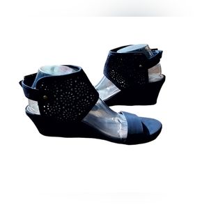 Cato 10 Heels Shoes Opentoe Bkue Laser Cut Woman Footwear. (0181)